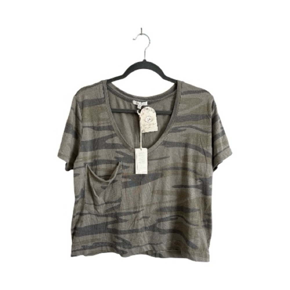 Z Supply NEW Camo Print V-Neck T-Shirt XL